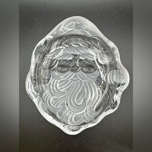 Vintage Christmas Studio Nova Crystal Christmas Santa Sweet Candy Trinket Dish